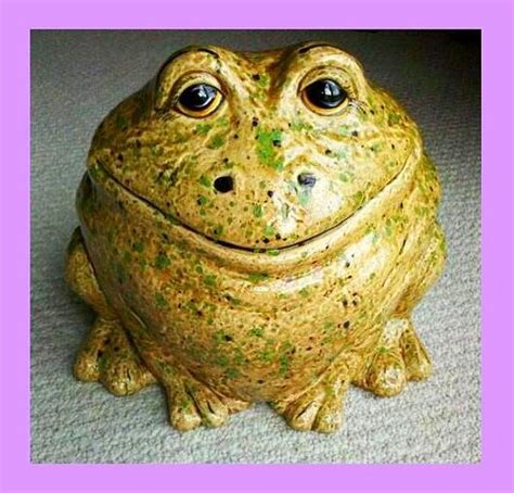 Pre Summer Sale Vintage Hand Made Ceramic Pottery Frog Figure Figurine