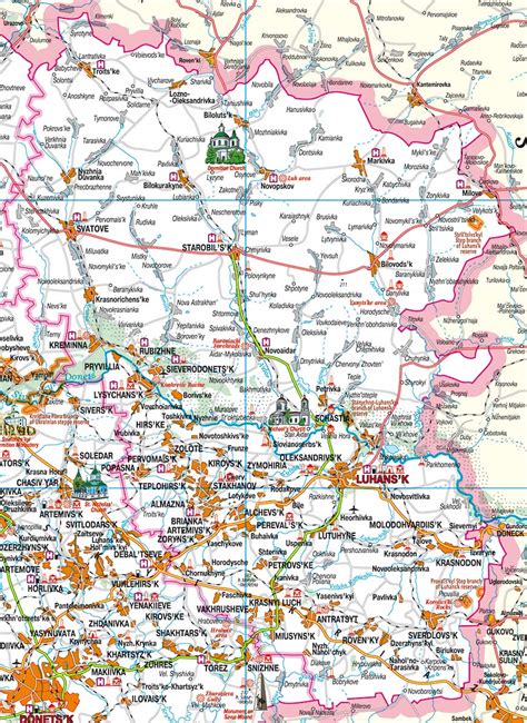 Maybe you would like to learn more about one of these? Luhansk oblast. Oblast farmsteads.Tourism map
