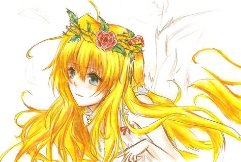 Yellow Anime Angel Golden Anime Angel Picture 128069564 Blingee Com