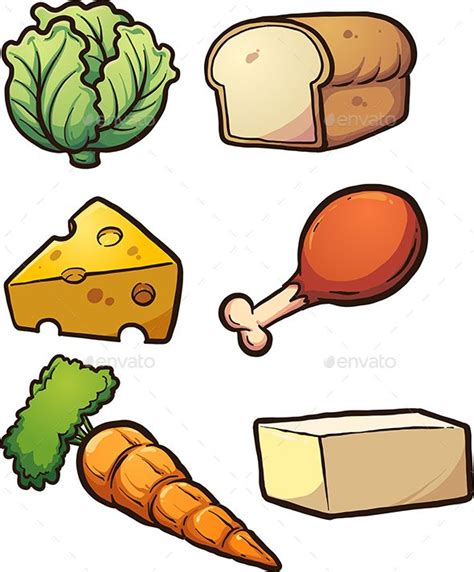 Food Items Cute Food Art Food Cartoon Cartoon Food Drawings