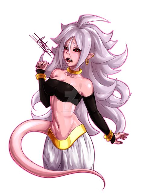 majin android 21 dragon ball fighterz by crazzeffect on deviantart