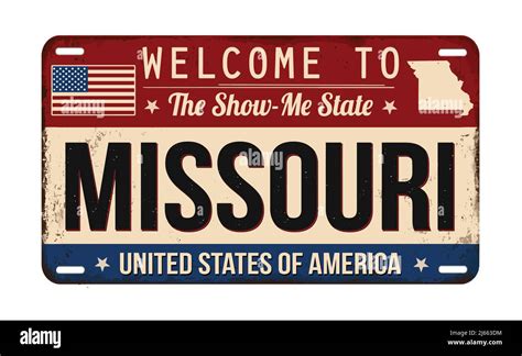 Missouri On A Map Stock Vector Images Alamy