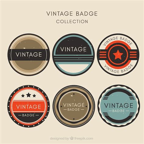 Colección de insignias vintage Vector Gratis