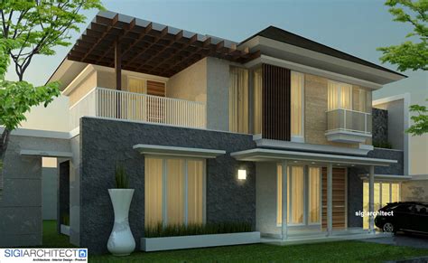 desain villa minimalis tropis desain rumah  lantai