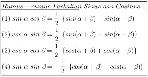 Rumus Rumus Trigonometri Belajar Matematika Online