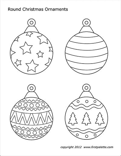 Select one of 1000 printable coloring pages of the category holiday. Christmas Tree Ornaments | Free Printable Templates ...