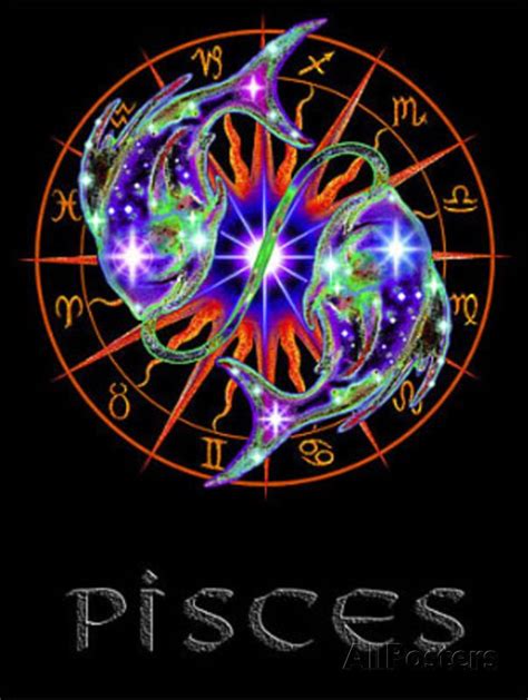 Pisces Astrological Sign Art Print Poster Mini Poster Astrology