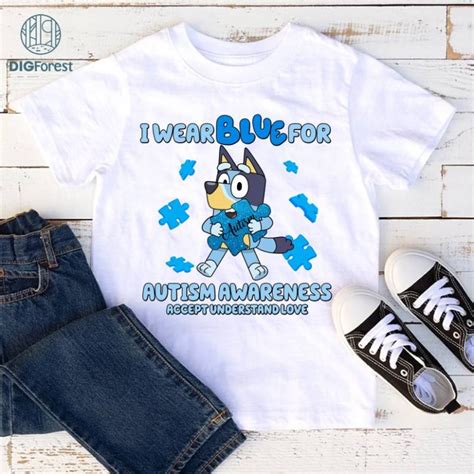 Bluey Autism Shirt Bluey Bingo Autism Png Bluey Autism Kids Shirt
