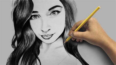 Karakalem Portre Yüz Çizimi Nasıl Yapılır Kız Portre Resim Çizimi