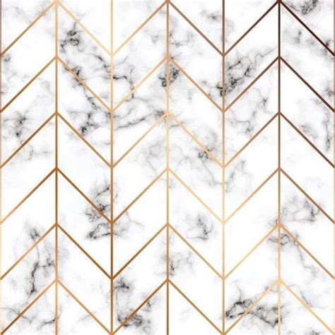 Marble Outlook Symetric Design Wallpaper Gold Line Detailed Etsy In