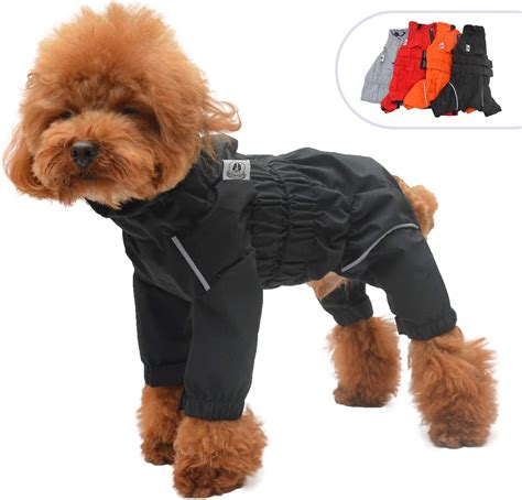 Dogs Waterproof Jacket Lightweight Waterproof Jacket Reflective Safety