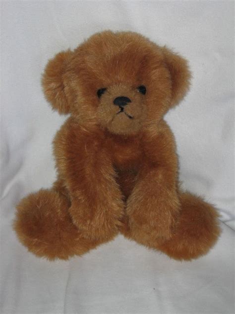 1982 Gund Teddy Bear Plush Stuffed Animal Brown Floppy Laying Grumpy