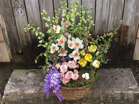 Spring Flower Basket Arrangement Flower Magazine