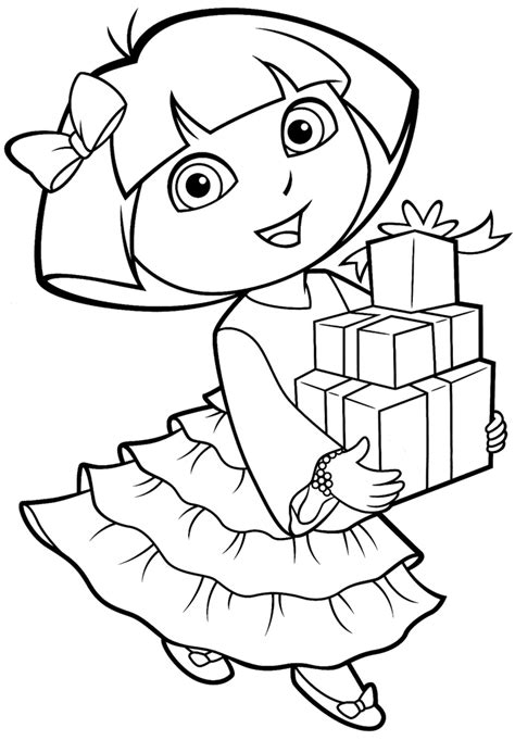 Doora coloring page for kids. Dora coloring pages | The Sun Flower Pages