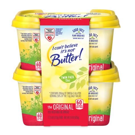 I Cant Believe Its Not Butter Original Vegetable Oil Spread Tub 2pack 15 Oz Metro Market