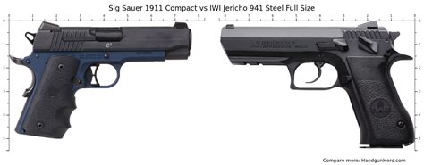 Sig Sauer 1911 Compact Vs Iwi Jericho 941 Steel Full Size Size