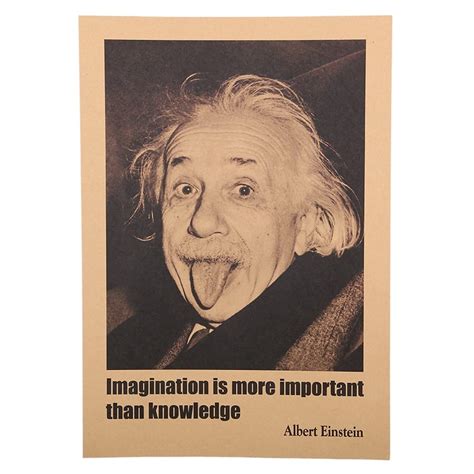 Albert Einstein Poster Imagination Is More Important Than Knowledge