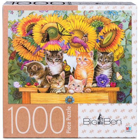 Big Ben 1000 Piece Adult Jigsaw Puzzle Summer Kittens