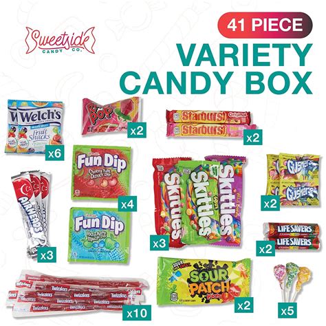 Candy Box Snack Box Variety Pack - Care Package Food Gift Baskets for