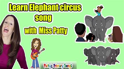 Elephant Steps Lyrics Version Childrens Song By Patty Shukla Youtube