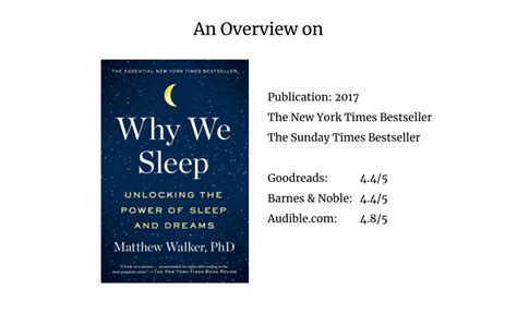 Pdf An Overview Of The Book Why We Sleep By Matthew Walker
