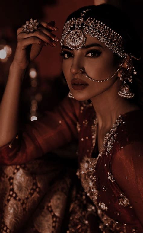 Pin By Kiran08 On 🤎 Girl Indian Aesthetic Indian Bridal Makeup Indian Wedding Poses