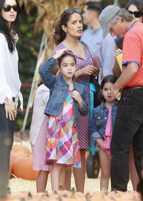 Salma also revealed that she was glad she had her daughter when she did, aged 41, as it has allowed her to be a better person. Salma Hayek Takes Her Daughter To Mr. Bones Pumpkin Patch ...