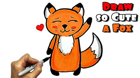 How To Draw A Cute Fox With Markers Easy Way To Draw A Fox Draw So
