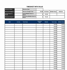 Billable Hour Template Excel Free Addictionary