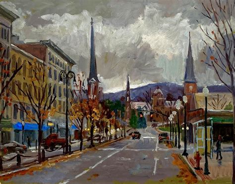 November Rain North Adams Painting By Thor Wickstrom Fine Art America