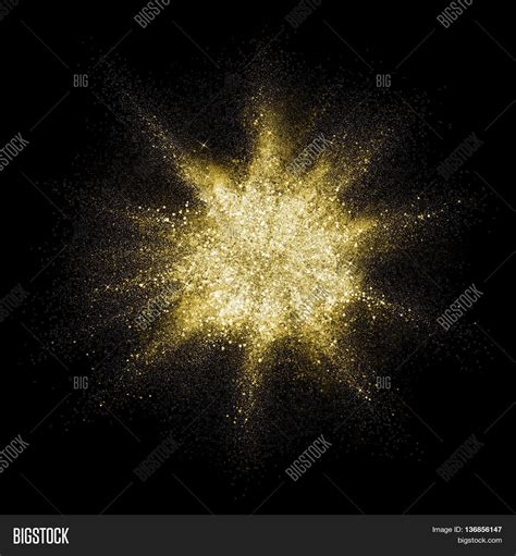 Gold Glitter Powder Explosion Image And Photo Bigstock