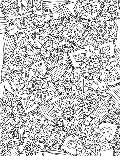 Coloring Pages For Adults Flowers Hard