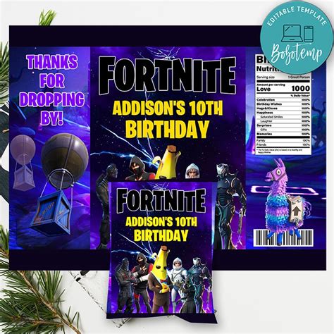 Seconds later, your gift card code will appear on your screen. Fortnite Season Banana Chip Bag Digital File Printable DIY | Bobotemp