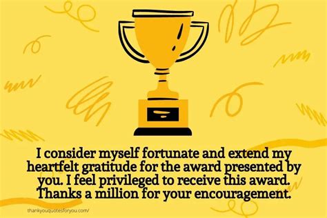 Thank You For The Award Quotes