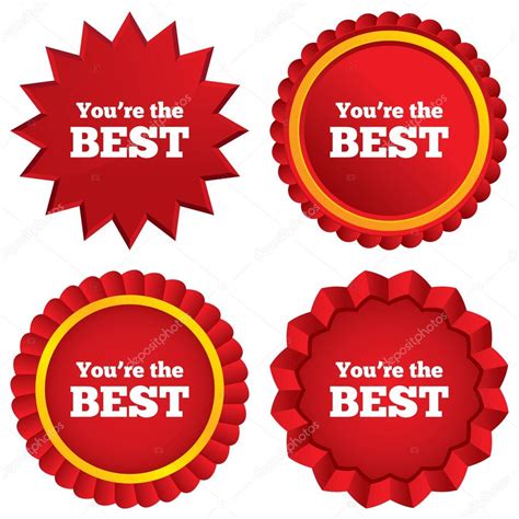 You Are The Best Icon Customer Award Symbol Stock Vector By