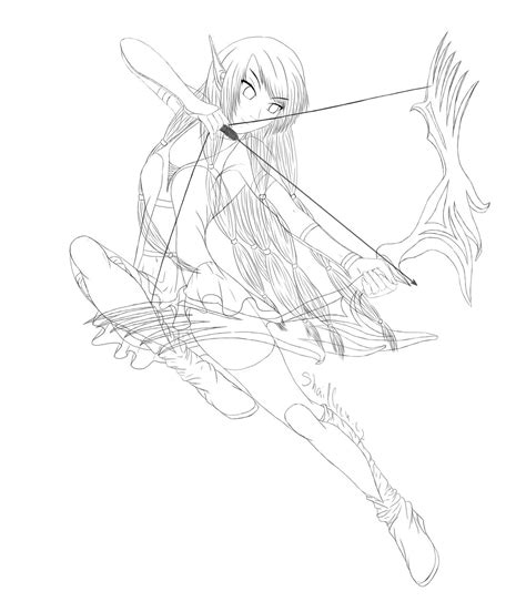 Blood Elf Archer Before Coloring By Lily Hatvani On Deviantart