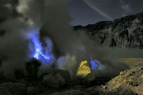 The Mesmerizing Blue Fire Of Kawah Ijen Volcano In Indonesia