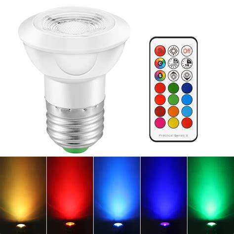 E27 Gu10 16 Color Changing Rgb Magic Light Bulb Lamp Timing Controlle