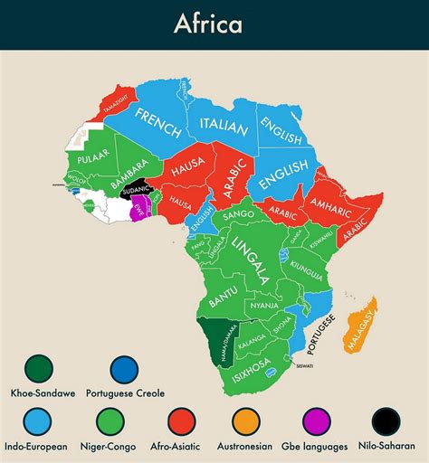 Mapa De Idiomas Africa