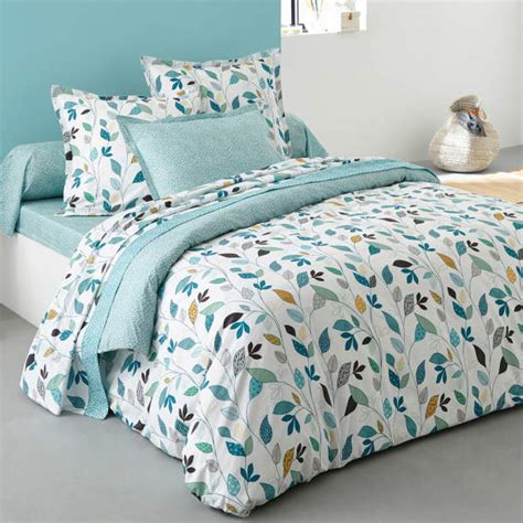 Housse de couette + 1 taie d'oreiller 100% coton 1 personne françoise saget défaut : Housse de couette Feuille à feuille | Françoise Saget