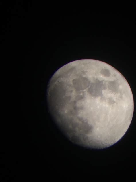 Photo Of The Moon Through A Small Telescope Rastronomy