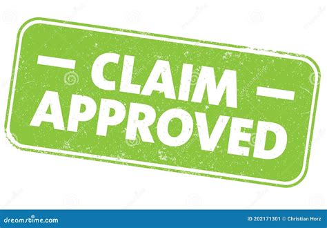 Green Grungy Claim Approved Sign Or Rubber Stamp Stock Vector