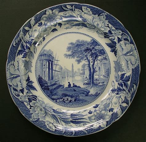 Fine Wedgwood Blue Claude Pattern Blue And White Pearlware Plate C1822