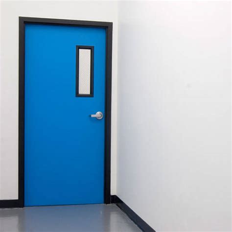 Commercial Metal Doors With Steel Lite Kit And Glass