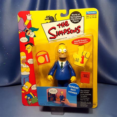 The Simpsons Sunday Best Homer Action Figure By Playmates Now And Then Galleria Llc