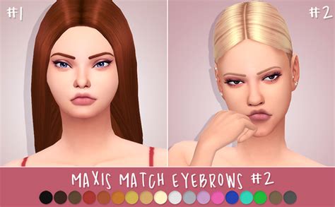 Best Maxis Match Eyebrows For The Sims 4 Male Female All Sims Cc