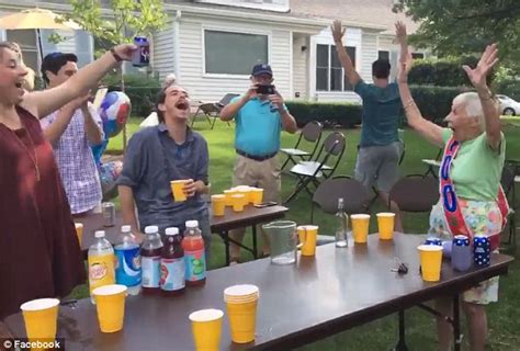 a century old and still crushing beer pong gleeful grandma celebrates her 100th birthday by