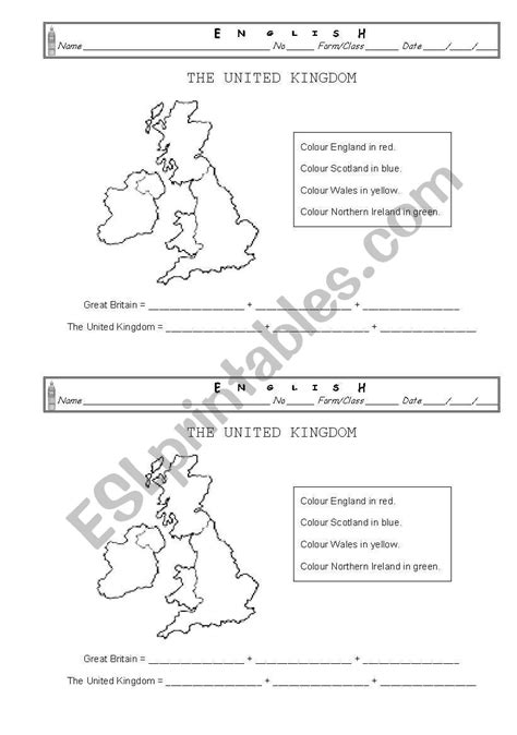 The United Kingdom Esl Worksheet By Saozita