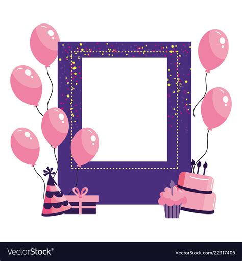 Happy Birthday Frame Royalty Free Vector Image