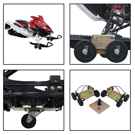 Extreme Max Big Wheel Drivable Snowmobile Dolly System Set Of 3 Wide